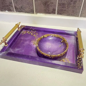 Bandeja de servicio de resina de alta calidad para servir o decorar, perfecta para regalo, bandeja para servir, precio al por mayor de Global Exports - Product Image 1