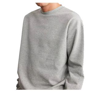 Customized Men's Warm Teddy Fleece Crew <b>Neck</b> Pullover Sweatshirts 100% Cotton Solid Pattern Winter Printed - Product Image 5