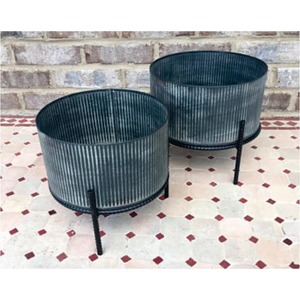 Maceta de metal altamente duradera, macetas, macetas para decoración de jardín, Juego de 2 para un ambiente saludable, decoración del hogar - Product Image 6