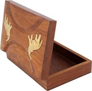 Caja de Joyería de Madera Personalizable de Primera Calidad, Detalles de Artesanía Fina, M/S SHAAD HANDICRAFTS para Almacenamiento Seguro de Anillos y Pendientes - Product Image 1