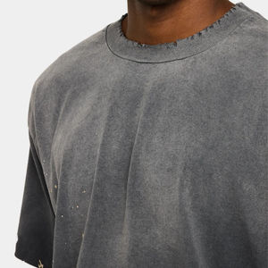 T-shirt Homme Délavé à l'Acide Prix de Gros 100% Coton Tissu Multicolore Décontracté 150 Grammes Imprimé Design Unique Coupe Oversize - Product Image 4