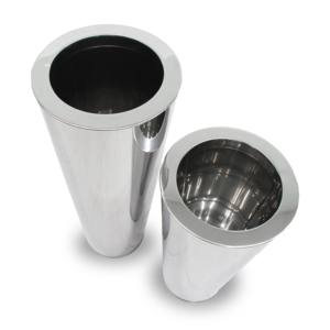 Jardinière cylindrique moderne en acier inoxydable, écologique, durable, de haute qualité, avec logo gratuit, pour la maison, le jardin, le sol, le centre commercial, les fleurs - Product Image 4