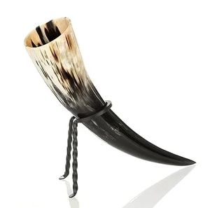 Taza de cuerno vikingo natural de alta calidad de África El mejor grabado y acabado perfecto Precio al por mayor para Decoración en India - Product Image 1