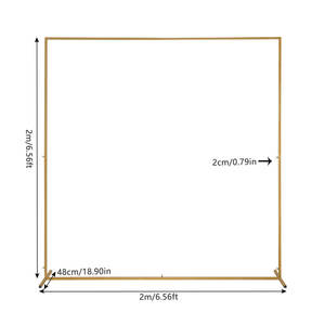 Soporte de fondo de hierro dorado para decoración de Navidad y compromiso tamaño y forma personalizados, soporte de fondo de exhibición de fiesta elegante de metal - Product Image 3