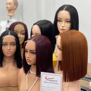 Extensiones de Cabello Humano Vietnamita, Peluca con Cierre de Encaje HD 5x5, Peluca Bob Liso sin Pegamento, Cabello Liso Sedoso - Product Image 2