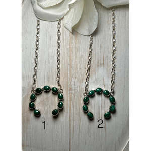 Collier Virginia Sandoval avec perle d'eau douce, malachite et argent sterling plaqué or, chaînes tendance pour femmes, cadeau classique - Product Image 4