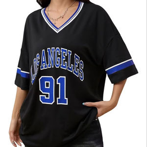 เสื้อเจอร์ซีย์อินเทรนด์เสื้อยืดขนาดใหญ่สำหรับทุกเพศกราฟิกคอวีย้อนยุคระบายอากาศลำลองพิมพ์ซับลิเมชัน Y2K ฟุตบอล - Product Image 1