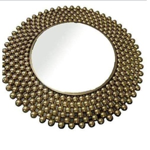 Timeless Elegance Modern Hammered Vintage Mirror with Rustic <b>Charm</b> Artisan Craftsmanship Distinctive Art Deco Round Decorative - Product Image 4