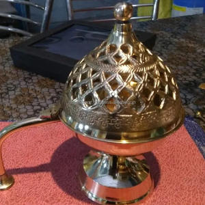 RF Crafts Brûleur d'encens à charbon de bois islamique en métal religieux fabriqué sur mesure Brûleur Bakhoor au meilleur design avec du bois d'agar - Product Image 3