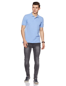 Chemise à manches courtes pour homme en coton biologique 100% tricoté de qualité supérieure, respirante, unie, avec col rabattu et design de logo personnalisé - Product Image 6