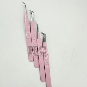 Nouvelles pinces à extensions de cils en vison avec design en forme de cœur, option de logo sur la poignée, acier inoxydable, poignée confortable, meilleur prix - Product Image 5