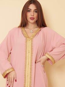 Vestido Abaya Kaftan Árabe de Dubái, Informal, Talla Grande, para Mujer, Ropa de Eid, Musulmana, para Oración, Anti-UV, Transpirable, Holgado, 2022 - Product Image 3