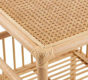 Handcrafted Natural Rattan 3 Tier Storage Shelf Eco Friendly Open <b>Shelving</b> <b>Unit</b> for <b>Living</b> <b>Room</b>, Home Organization from Vietnam - Product Image 3