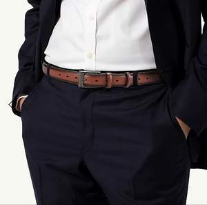 Ceintures habillées et décontractées en cuir véritable de haute qualité pour hommes, nouvelle collection 2026, avec boucle automatique élégante en alliage, logo personnalisé, couleur OEM, vente en gros - Product Image 3