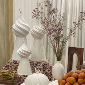 Decoración de minarete de alta calidad de Metal blanco elegante para bodas, Metal de hierro popular, respetuoso con el medio ambiente, venta directa de fábrica - Product Image 4