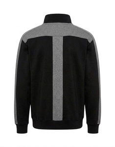 เสื้อสเวตเชิ้ตผู้ชายแบบซิป ¼ ตัวยี่ห้อ Index Apparel สีดำ-เทา แขนยาว ทรงปกติ สวมใส่สบาย เหมาะสำหรับฤดูใบไม้ร่วง คอตั้ง ระบายอากาศได้ดี ผลิตจากผ้าถัก - Product Image 2