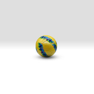 Ballon de football miniature de haute qualité pour enfants – Cuir PU jaune, cousu à la machine, pour entraînement et match, durable et personnalisable - Product Image 1