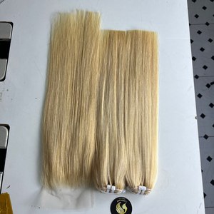 Extensiones de Cabello Humano Virgen Vietnamita de Alta Calidad Cloudyhair 613, Liso Natural, Doble Trama, Suave - Product Image 2