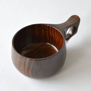 DEBE Taza de té de madera natural de madera para vino, café, agua, Bebidas frías calientes, taza para beber, taza de té de madera de estilo japonés - Product Image 6