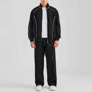 Costume pour homme en coton 100% personnalisé de haute qualité, ensembles de survêtement de sport pour homme, deux pièces, pantalon, ensemble de survêtement technique pour homme - Product Image 4