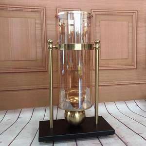 เชิงเทียนทองเหลืองโบราณพร้อมดีไซน์แบบเรียวโคมไฟคริสต์มาสโลหะสีทองขายส่งจากผู้ผลิต - Product Image 2