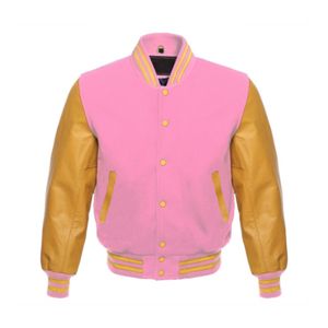 2024 nouveauté Varsity Baseball Patchwork Bomber doudoune haute qualité sur mesure laine Style décontracté cuir hiver - Product Image 3