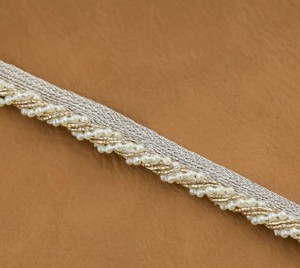 Gold Beaded Scallop <b>Trim</b>: Pearl <b>Upholstery</b> Piping, Zari Braid - Product Image 1