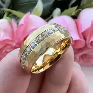 Anillo de Compromiso TISHYA DIAMOND de Plata 925 para Hombre, Estilo Vintage, con Moissanita de Corte Ovalado, Engaste de Bisel, Chapado en Oro Rosa/Oro - Product Image 6