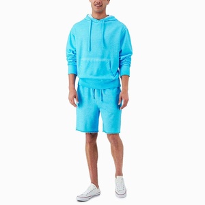 Conjunto de pantalones cortos de dos piezas de algodón transpirable, ropa deportiva informal de verano para hombre personalizada OEM - Product Image 3