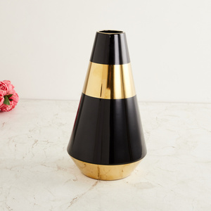 AK แจกันเหล็กทองเหลืองโบราณสีดำเรียบสำหรับตกแต่งบ้านตกแต่งภายในมัณฑนากรห้องนั่งเล่น - Product Image 5