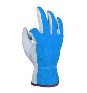 Gants de travail en cuir de qualité supérieure, texture lisse, antidérapants, résistants à l'abrasion, manchette droite, gants de sécurité générale - Product Image 2