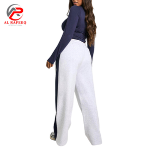 กางเกงขายาวทรงหลวมลำลองสำหรับผู้หญิงใส่ในฤดูร้อนกางเกงสเวตเตอร์สีพื้นผ้าฝ้าย100% มีบริการ OEM ระบายอากาศได้ดี - Product Image 2