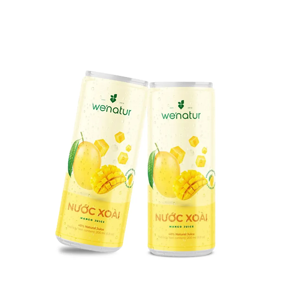 Etiqueta personalizada para 100% mangueiras puree doce mangueira frutas suco preço de exportação