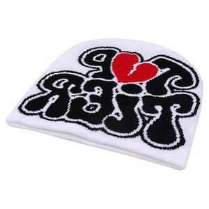 Bonnet d'hiver en tricot Logo personnalisé Bonnet en tricot chaud Casquettes en forme de tête de mort Pas cher Vente en gros Fournisseur de chapeaux de mode 2025 - Product Image 3