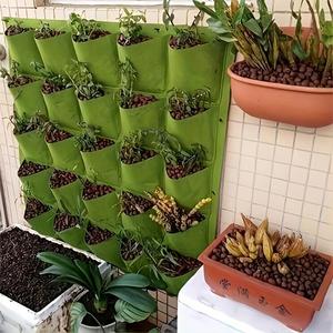 Jardinières Verticales Murales à Poches Suspendues en Fibre de <span class=keywords><strong>Plastique</strong></span> pour Jardin d'Herbes Aromatiques Intérieur ou Extérieur, Sac de Plantation Vertical - Product Image 4