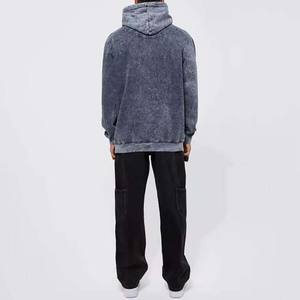 เสื้อมีฮู้ดขนาดใหญ่พิเศษของผู้ชาย, ผ้าฝ้ายสไตล์วินเทจผ้า500GSM กรดซักระบายอากาศได้ดีรุ่นพื้นฐาน - Product Image 2