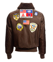 Herren Top Gun Navy G-1 Custom Lederjacke Hochwertiger Vintage-Stil Neues Design aus hochwertigem Canvas