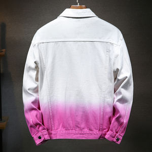 Chaqueta vaquera de estilo coreano para hombre, chaqueta vaquera de manga larga ajustada de otoño, abrigos de calle para niño joven de Color sólido - Product Image 5