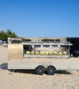 Nouveau camion à pizza mobile à 4 roues en acier inoxydable de type américain, cuisine complète, camion de restauration rapide, excellent état - Product Image 2