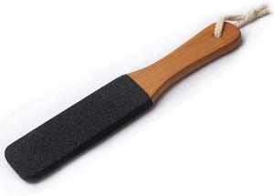 Râpe à pied à manche en bois, épurateur de pieds | Râpe de soins de beauté des pieds, épurateur Double face, manche en bois, Logo personnalisé - Product Image 5