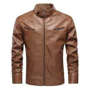 Veste en cuir PU pour homme, design classique de haute qualité, veste d'hiver, personnalisation du logo, veste en cuir - Product Image 2