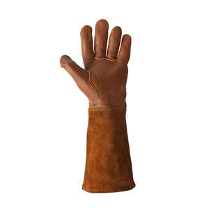 Venta al por mayor de guantes de trabajo de cuero dividido de vaca resistente al calor de soldadura resistente al desgaste para uso diario características de seguridad de metal - Product Image 3