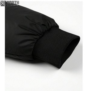 Vestes d'hiver unisexes en cuir matelassé pour hommes haute qualité 100% nylon personnalisé noir bulle design capuche amovible chaud fermeture éclair pour hommes - Product Image 4