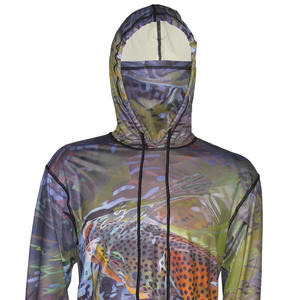 Camiseta de Pesca con Capucha para Hombre, Personalizable, Material Reciclado, Protección UV UPF50+, Absorbe la Humedad, Manga Larga, con Máscara - Product Image 5