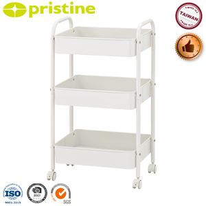 Carrito Organizador Móvil de 3 Niveles Calidad OEM, Estante Metálico Robusto para Cocina y Hogar, Fabricado en Taiwán - Product Image 3
