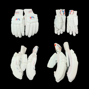 Guantes de bateo de cricket PU cuero ligero transpirable duradero con logotipo personalizado Color indio hecho a mano para uso con la mano derecha izquierda - Product Image 1