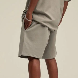 Pantalones cortos de algodón de cintura media para hombre con logotipo personalizado OEM, pantalones de chándal transpirables de secado rápido para gimnasio, Jogger elástico para correr - Product Image 3