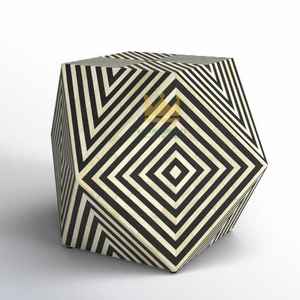 โต๊ะข้างดีไซน์ทันสมัยทำด้วยมือฝังมุกแม่ของเฟอร์นิเจอร์ไม้เวียดนามแบบกำหนดเองสำหรับการตกแต่งห้องนั่งเล่นในบ้านที่หรูหรา - Product Image 2