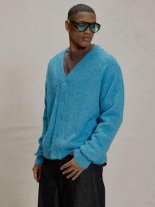 <span class=keywords><strong>Cardigan</strong></span> da <span class=keywords><strong>Uomo</strong></span> Personalizzato ODM <span class=keywords><strong>Blu</strong></span> Brillante con Scollo a V e Bottoni, Vestibilità Ampia, Maniche Lunghe, 100% Lana, Maglione Lavorato a Maglia per Autunno e Inverno, Caldo e Casual - Product Image 4