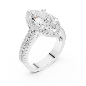 Bague motif floral vintage en argent pur 14K - Product Image 5